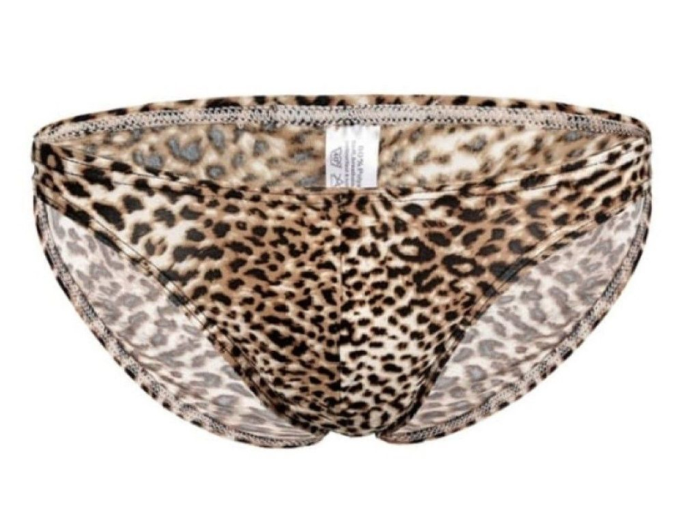 Мужские леопардовые трусы-слипы (Размер: XL) (Цвет: леопард)