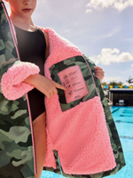 Плащ водонепроницаемый с флисовой подкладкой для девочки Next E25-224, Зеленый, Розовый