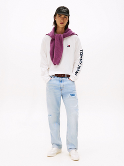 Лонгслив Tommy Jeans Badge Ecru