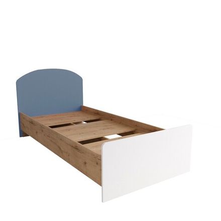 Кровать 900 Лавис КРД 900.1 (Дуб бунратти/Лазурь софт)