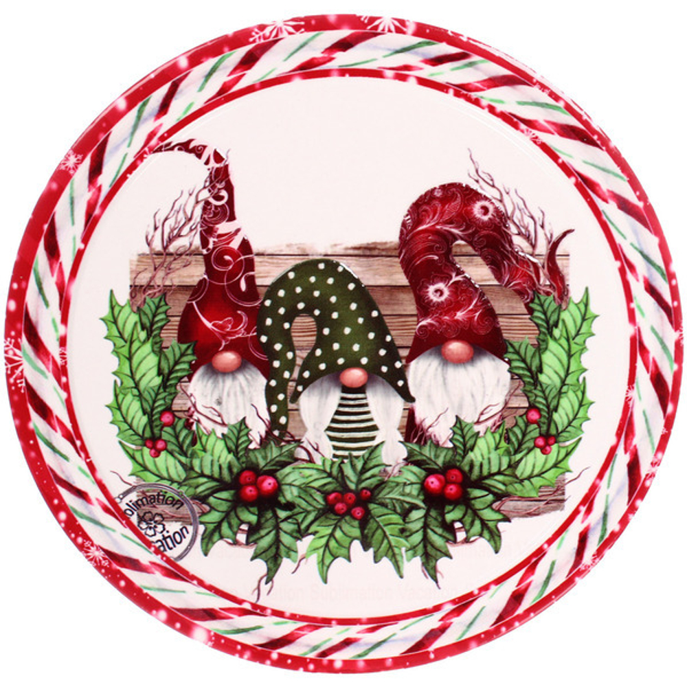 Подставка под горячее керамика 16см «Загадочные гномы»