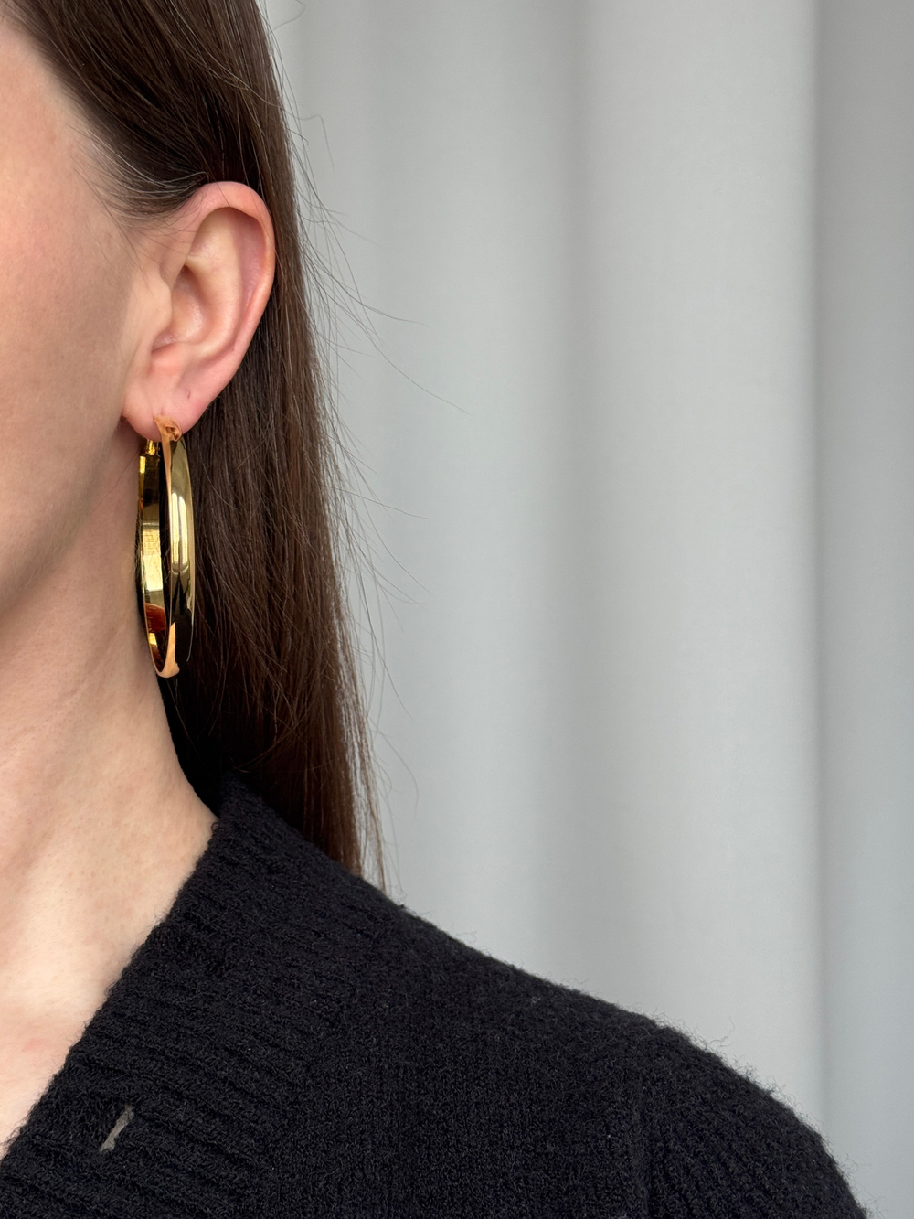 Массивные серьги кольца