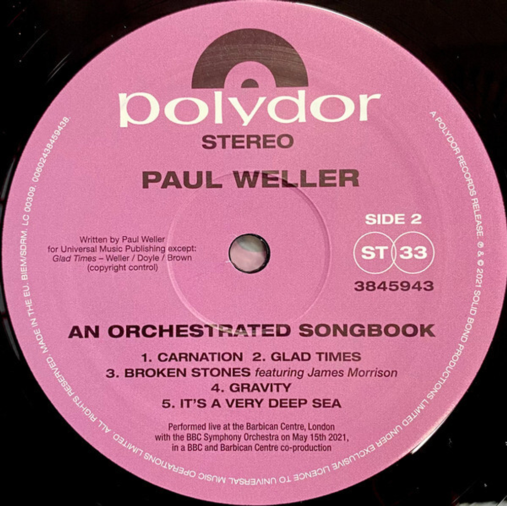 Paul Weller With Jules Buckley & The BBC Symphony Orchestra / An Orchestrated Songbook (2LP)