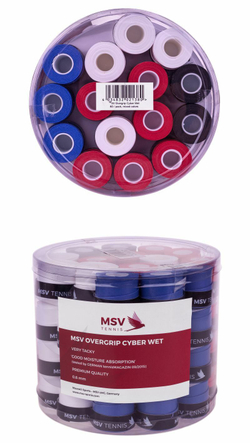 Теннисные намотки MSV Cyber Wet Overgrip blue/white/black/red 60P