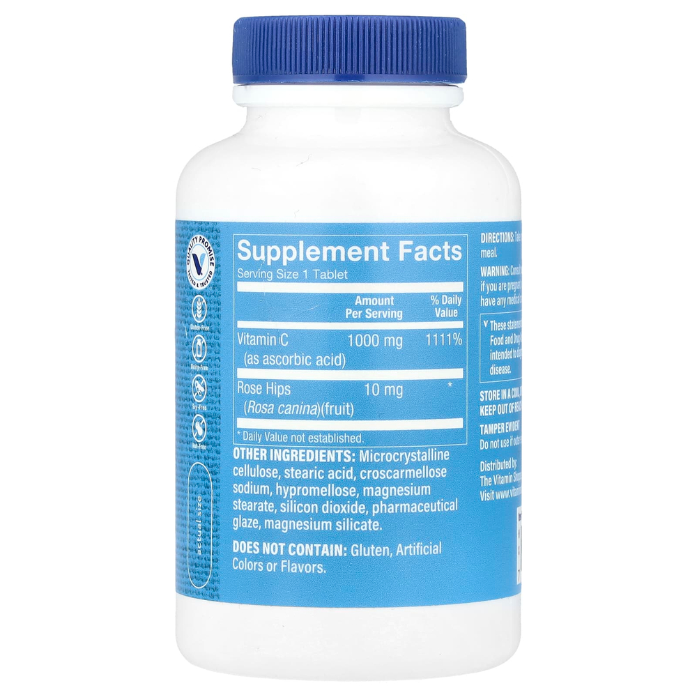 The Vitamin Shoppe, витамин C с шиповником, 100 таблеток