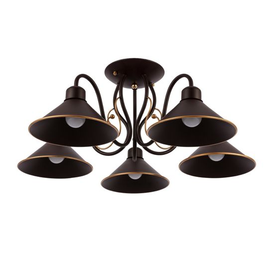 SLE120402-05 Светильник потолочный темно-коричневый/темно-коричневый E27 5*60W CIOLLA