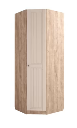 Шкаф угловой правый "Богуслава" М-3 (дуб баррик светлый/крем брюле), ЛДСП/МДФ, Комфорт-S