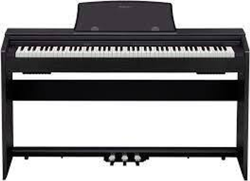 Casio Privia PX-770BK, цифровое фортепиано, цвет черный. Клавиатура: взвешенная молоточковая, 88 клавиш. 128 полифония, 19 тембров. Габариты, мм: 1393 x 299 x 798. Вес, кг: 31,5.