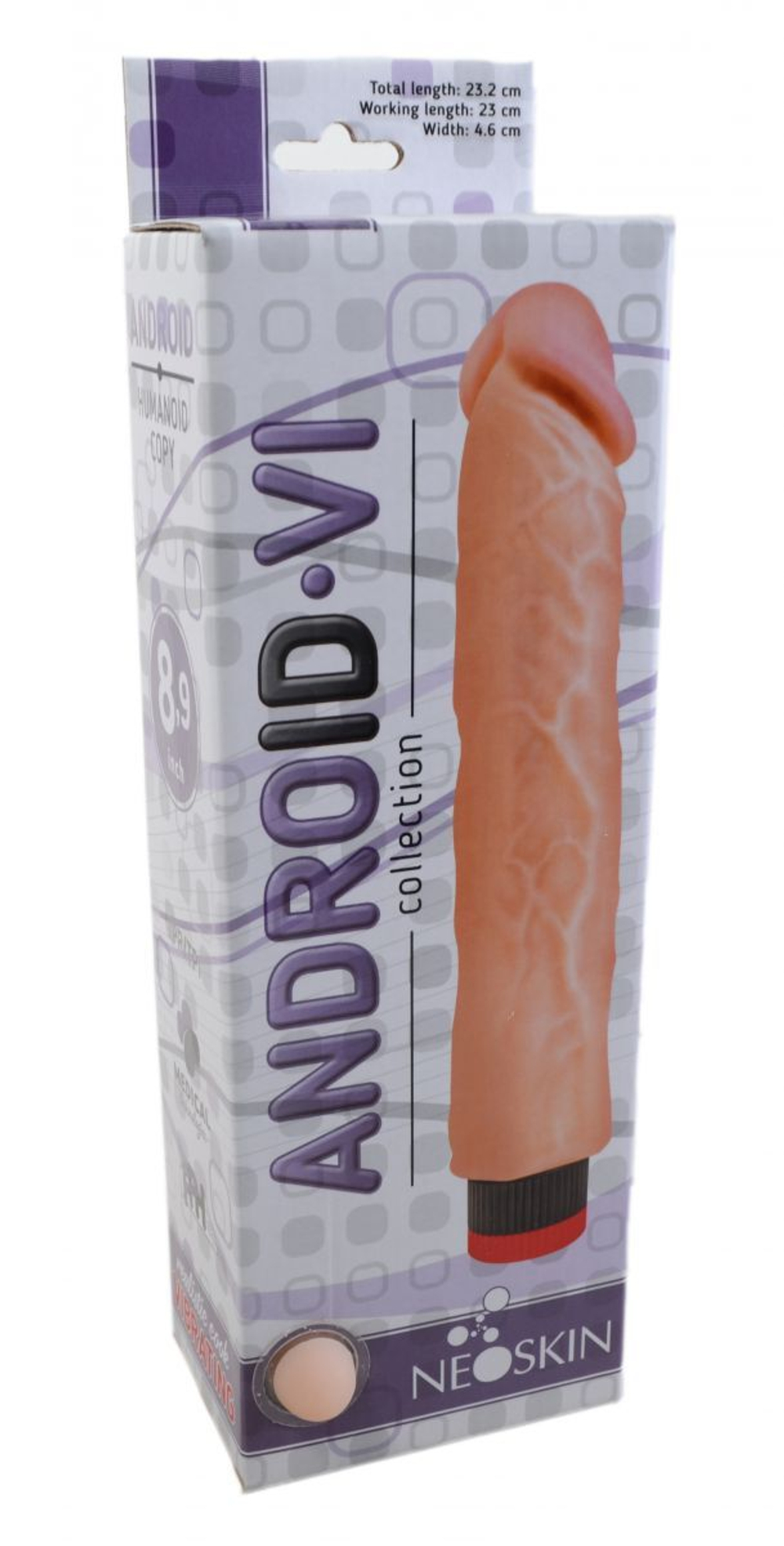 LOVETOY ANDROID VI – вибратор-реалистик без мошонки, телесный, 23,2 см