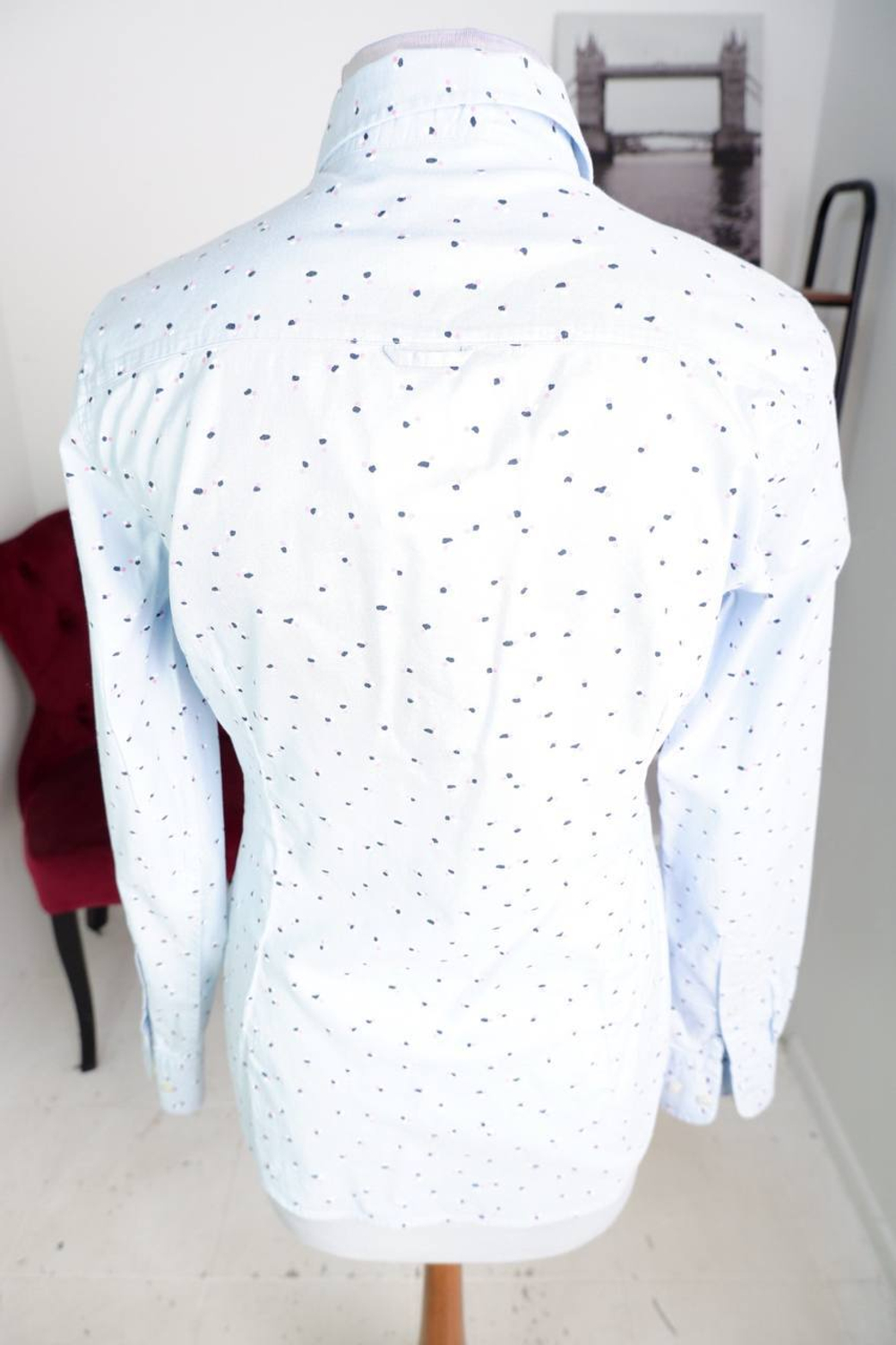 Рубашка Gant в мелкий принт, маркировка 38, визуально на 44 размер