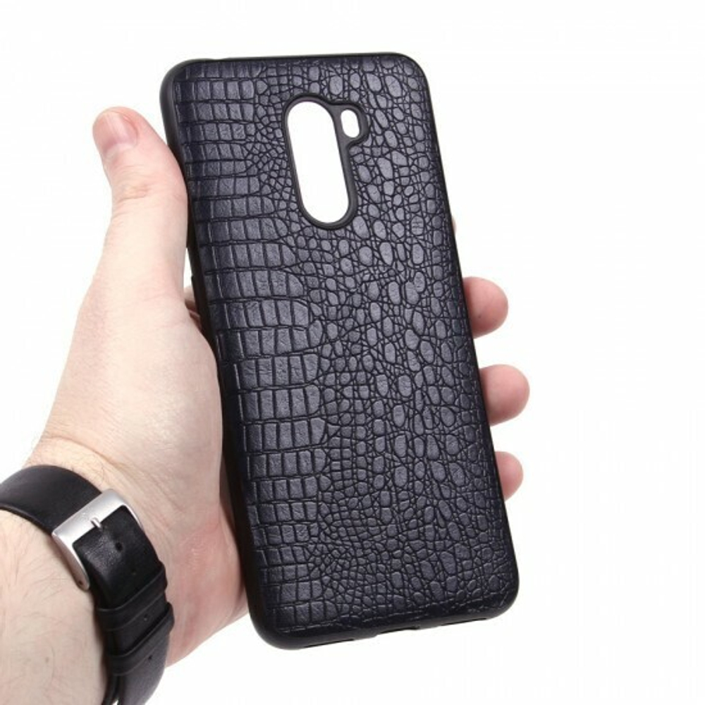Панель из экокожи Рептилия для Xiaomi Pocophone F1, 010027 Красный
