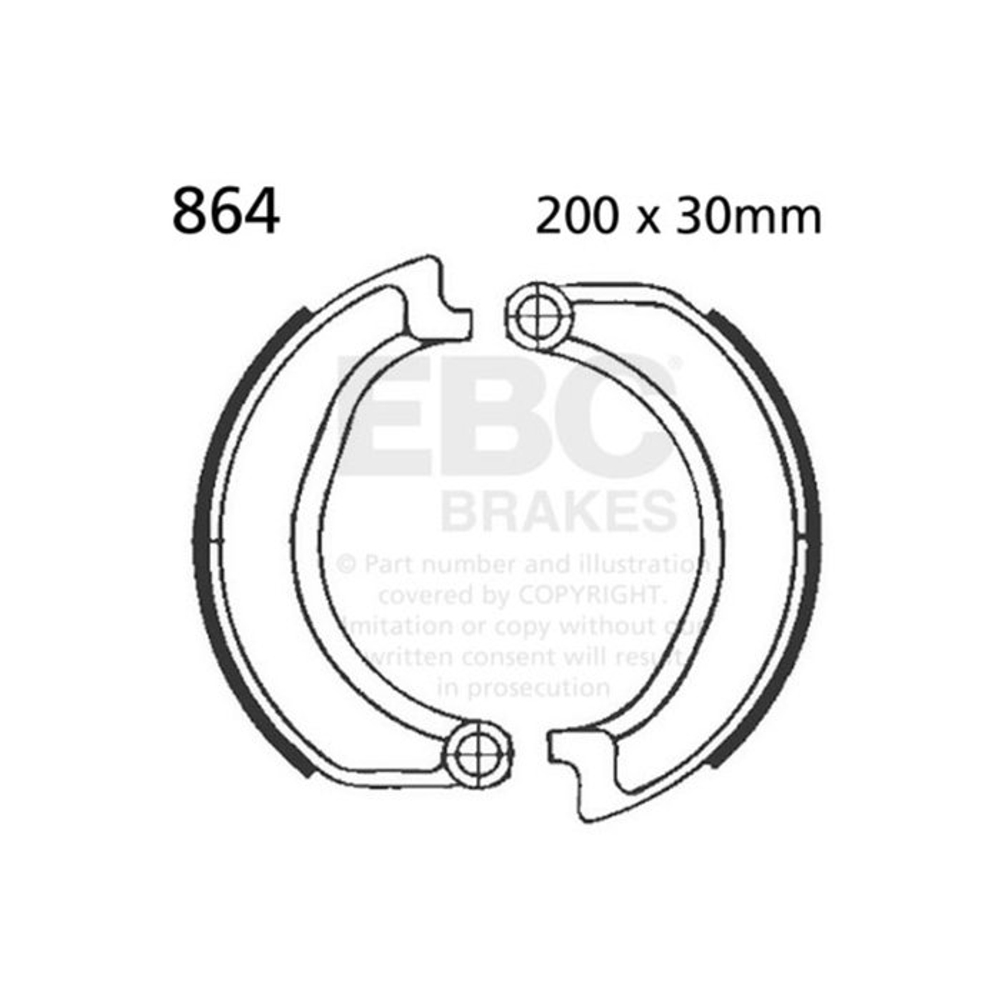 EBC plain brake shoes