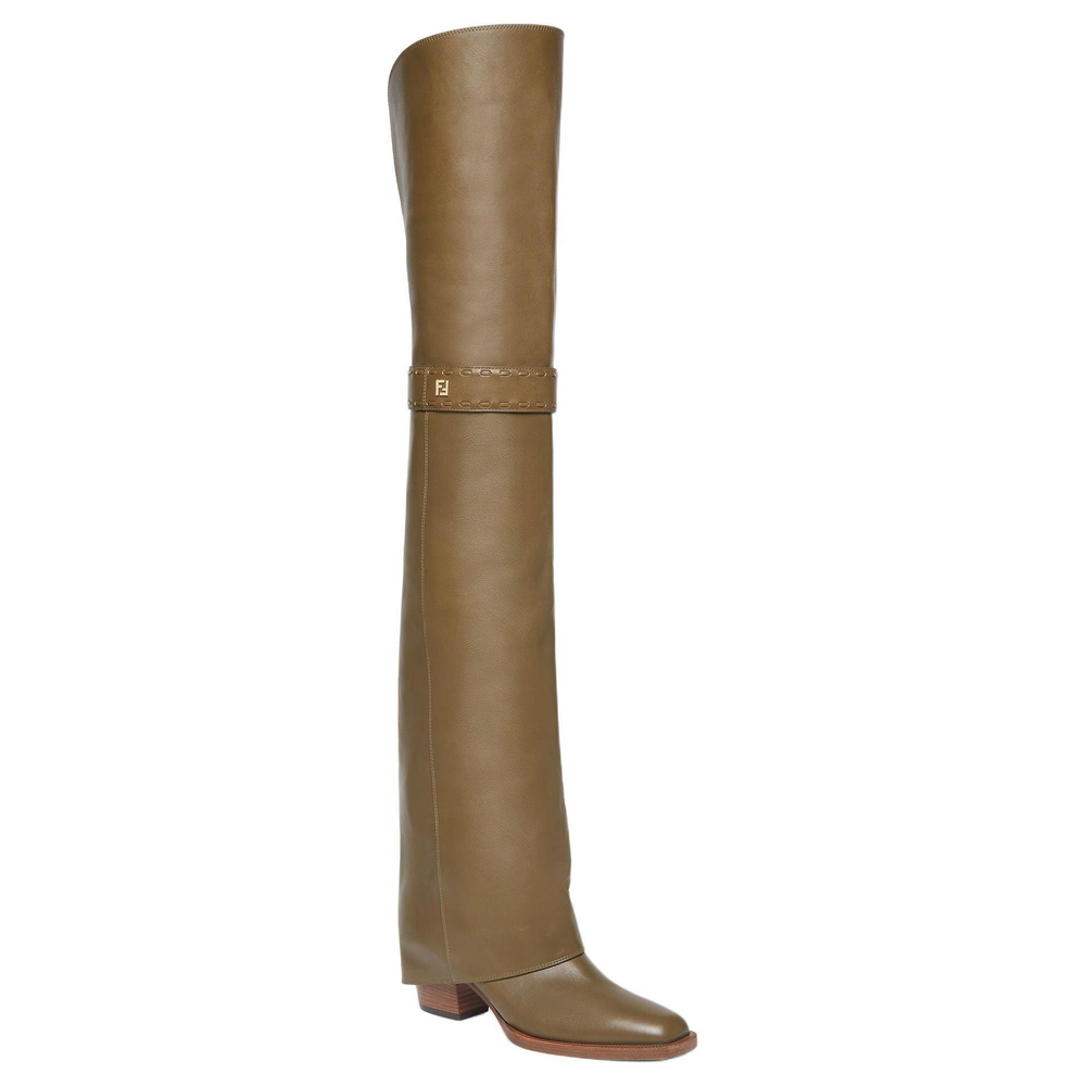 FENDI Over the knee Boots 5.5cm Women"s Green
