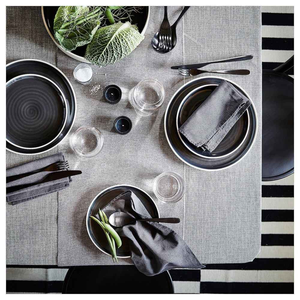 IKEA TILLAGD  (ИКЕА ТИЛЛАГД)  -  Набор столовых приборов, 24 предмета, черный