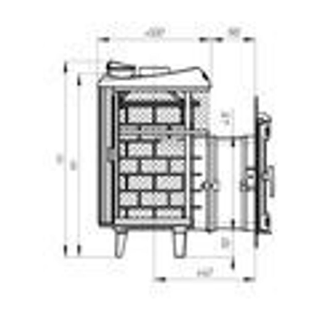 Дровяная печь-каменка Прометалл Атмосфера L комбинированная сетка-ламель Змеевик наборный