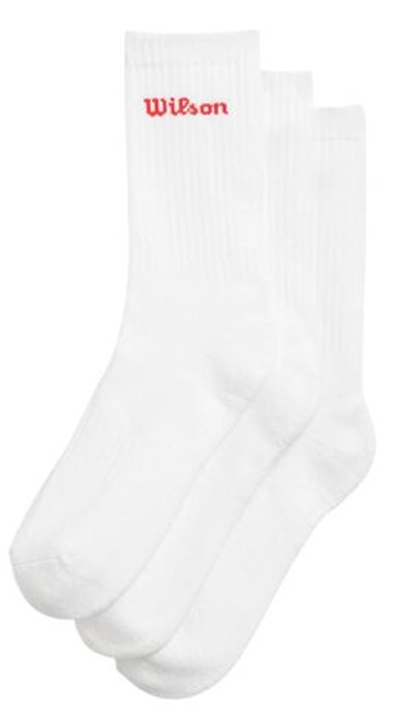 Теннисные носки Wilson Crew Logo 3P - белый