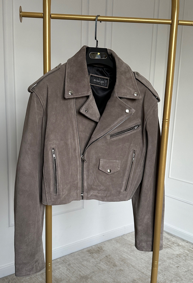 Замшевая косуха "white stoneё"