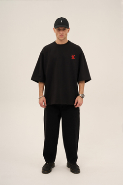 Футболка KUL'TURA "HYPERSIZE GOTH LOGO K" Черный