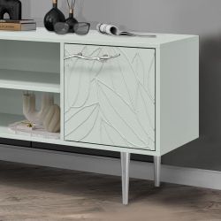 Тумба под ТВ Арт Колор leaves 155см Стайл Сильвер Серый дым