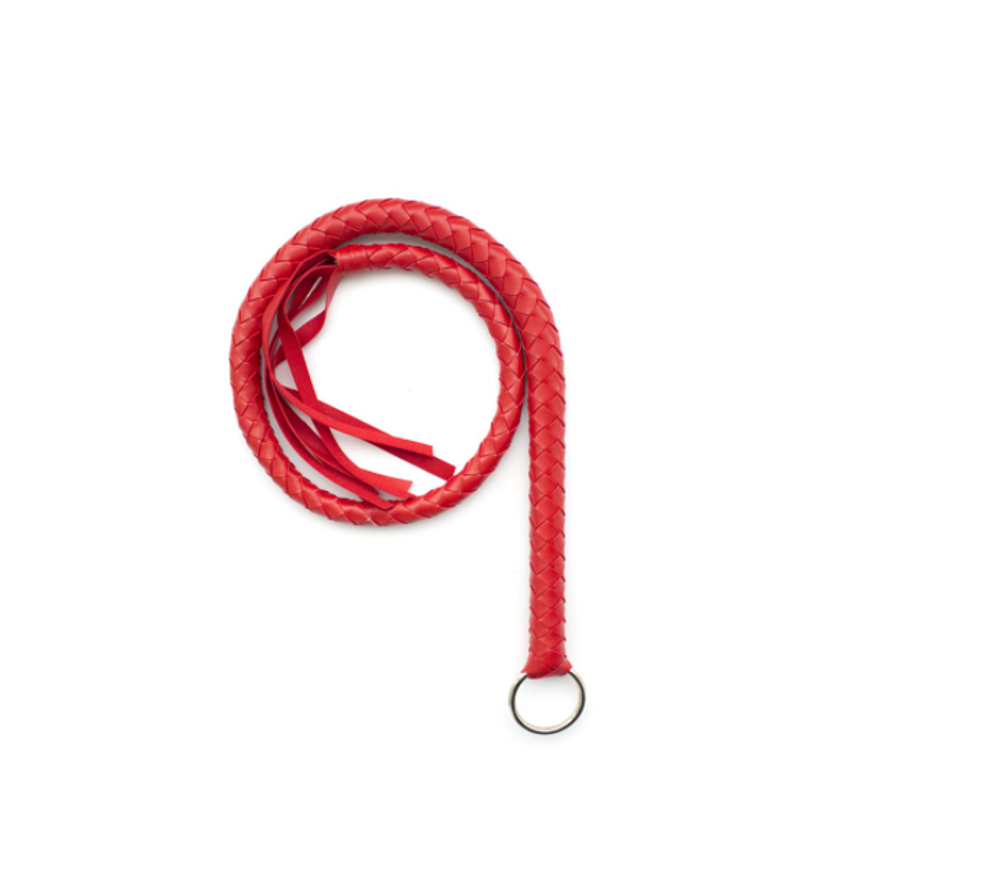 Плеть из искусcтвенной кожи красная 100 см