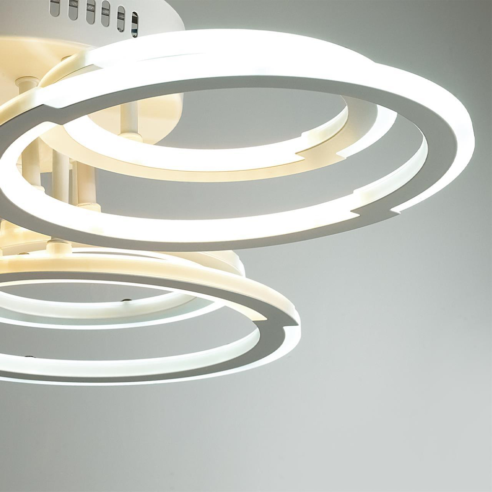 8028/80CL LEDIO LN25 247 белый/белый, металл/акрил Потолочный светильник с ПДУ LED 80W 3000-6000К 220V OSAKA