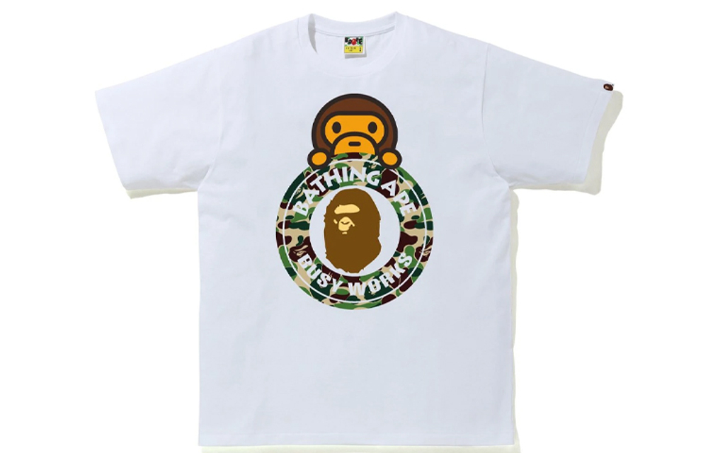 A Bathing Ape Abc Camo Milo On Busy Works Tee