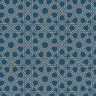 Исламский геометрический синий орнамент