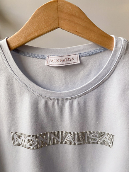 Хлопковая футболка Monnalisa, 128