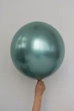 B шар гигант 24"/60 см хром Green зеленый (БГ-90)