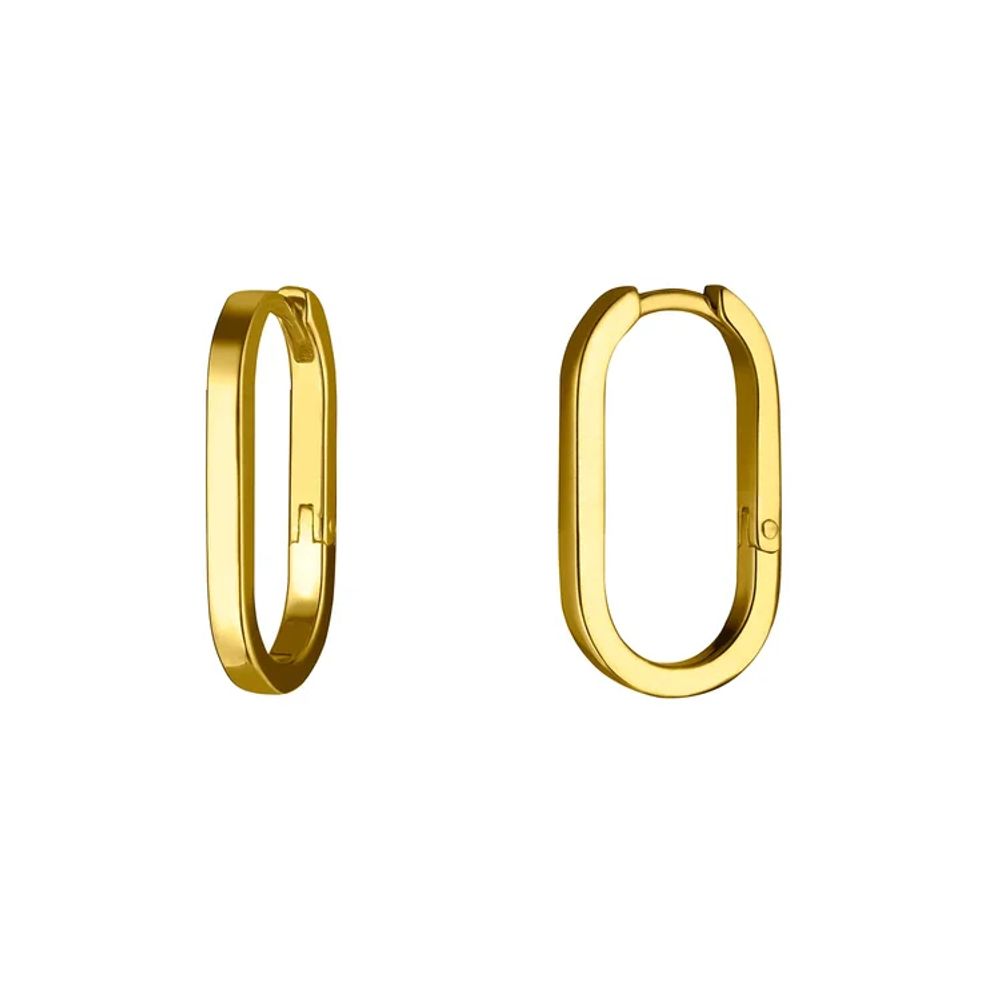 Серьги Base 8 на 16, позолота