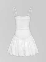 Платье Vanessa 02 однотонное на лямках с юбкой-баллон