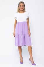 Платье Ветер перемен (бело-сиреневое) П13585-4М LT Collection
