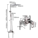 Душевая система для ванны, Frap, F24804, с картриджем, нерж