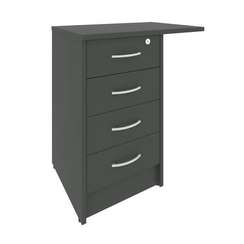 Riva Тумба приставная c фолдингом (с замком, 4 ящика, универсальная левая/правая) А.ТП-4.3F-S