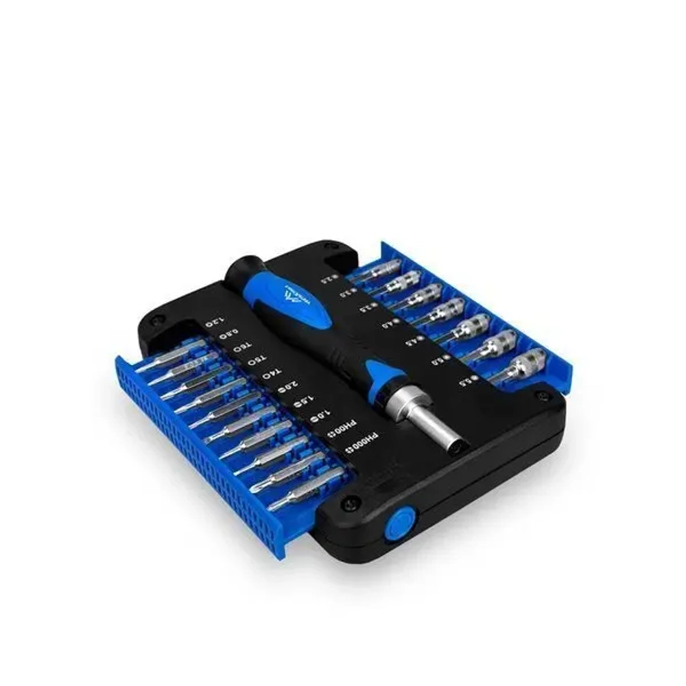 НАБОР БИТ VERTEXTOOLS ПРЕЦИЗИОННЫХ VERTEXTOOLS 18 ПРЕДМЕТОВ, ДЕРЖАТЕЛЬ РЕВЕРСИВНЫЙ
