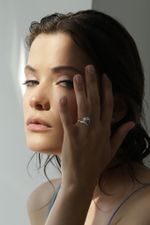 Кольцо Crystal Drop с празиолитом