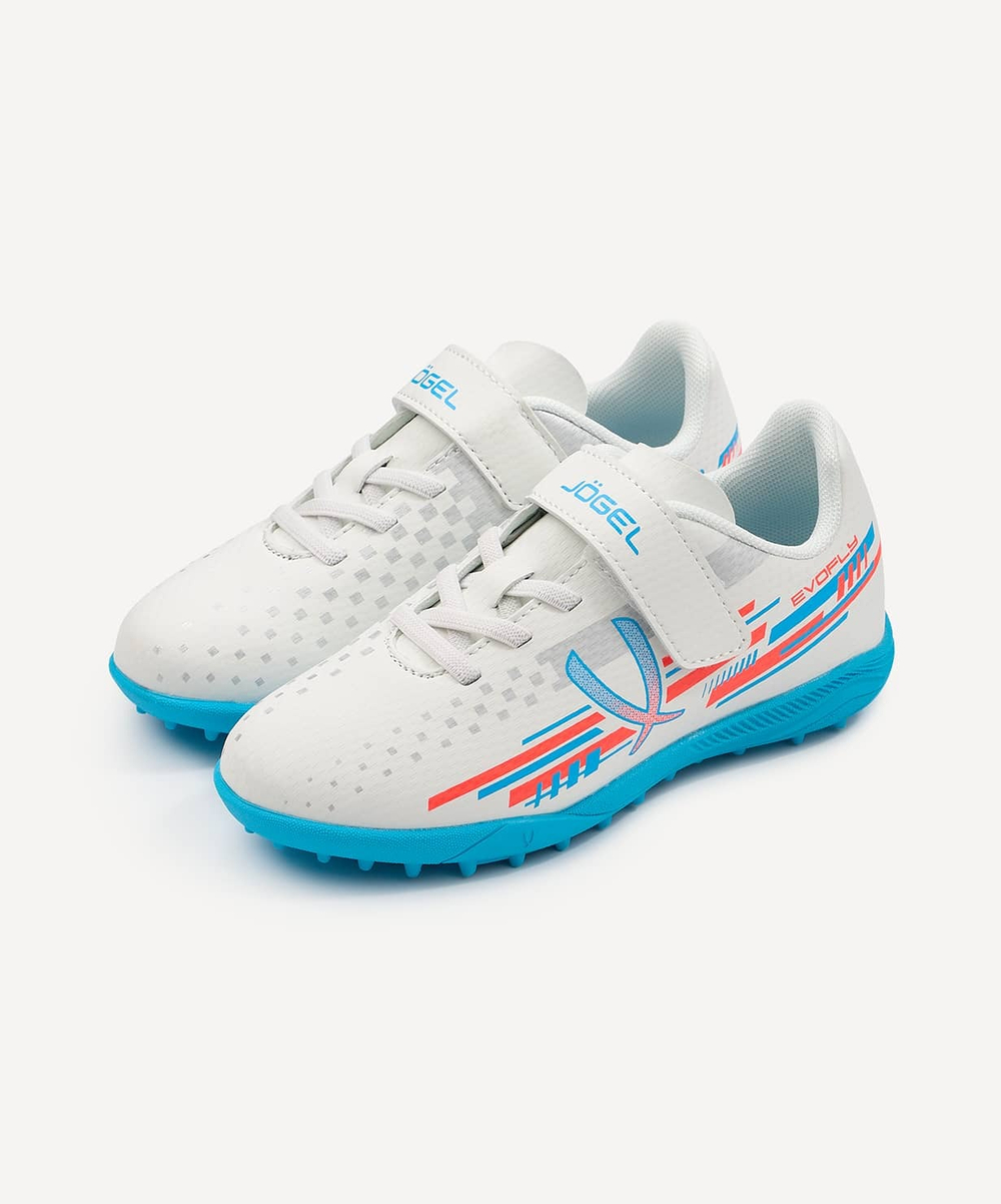 Бутсы многошиповые Evofly TF Talant White/blue, детский