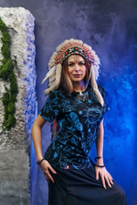 ФУТБОЛКА ВАРГГРАДЪ МУЖСКАЯ ЧЁРНАЯ "ПАТТЕРН ВЕДЬМИН КРУГ" (ВЕДЬМИН КРУГ)