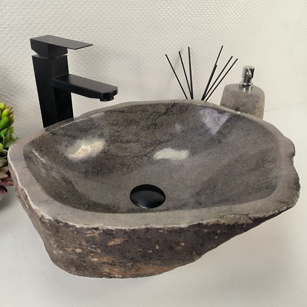 Раковина из речного камня RS-65145 46*39*15 0856