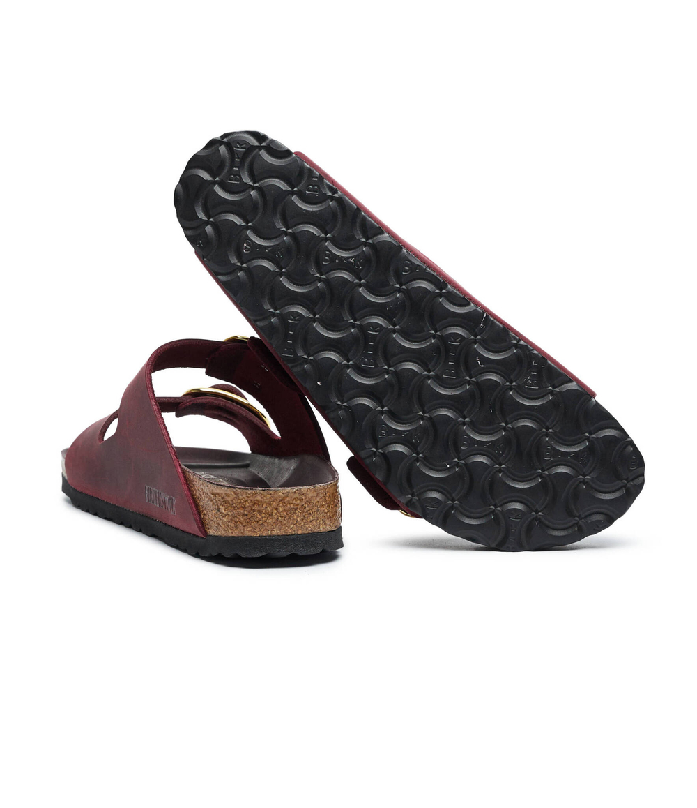 Кожаные шлепанцы arizona big buckle Birkenstock - бордовый(1027988)