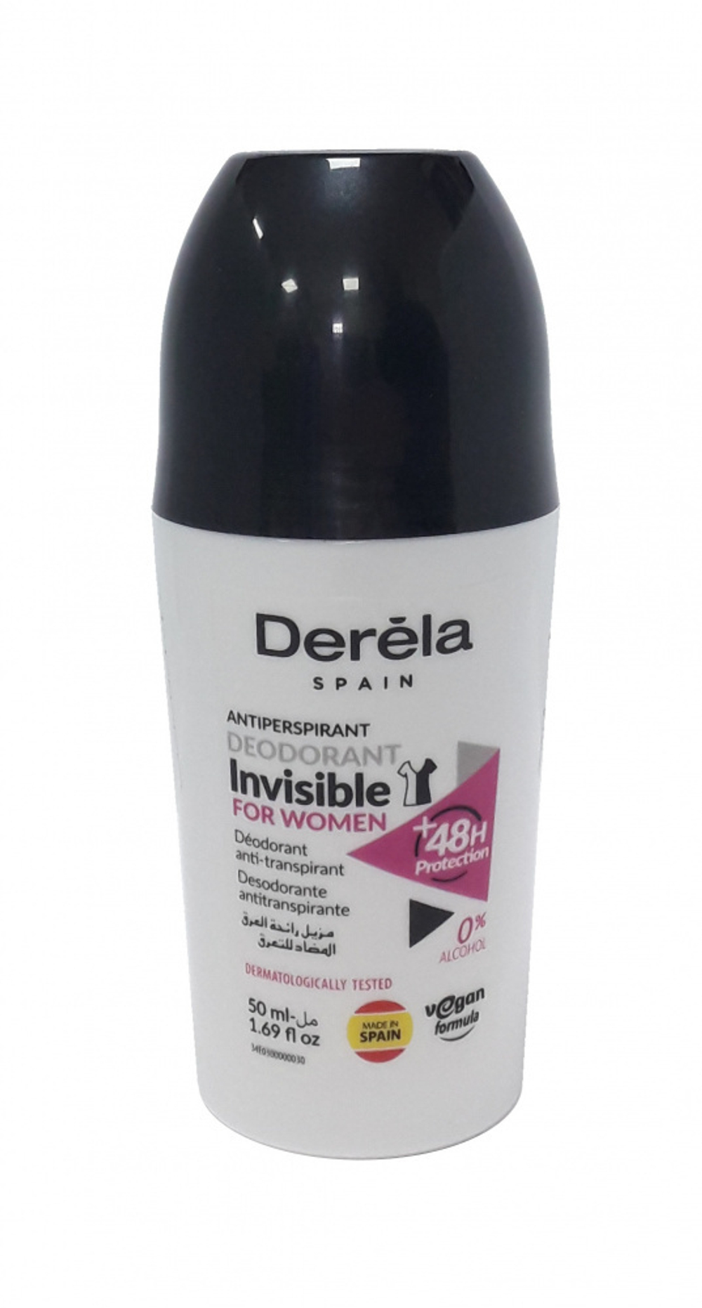 DERELA шарик FOR WOMEN Дезодорант-антиперспирант INVISIBLE,50 мл*12