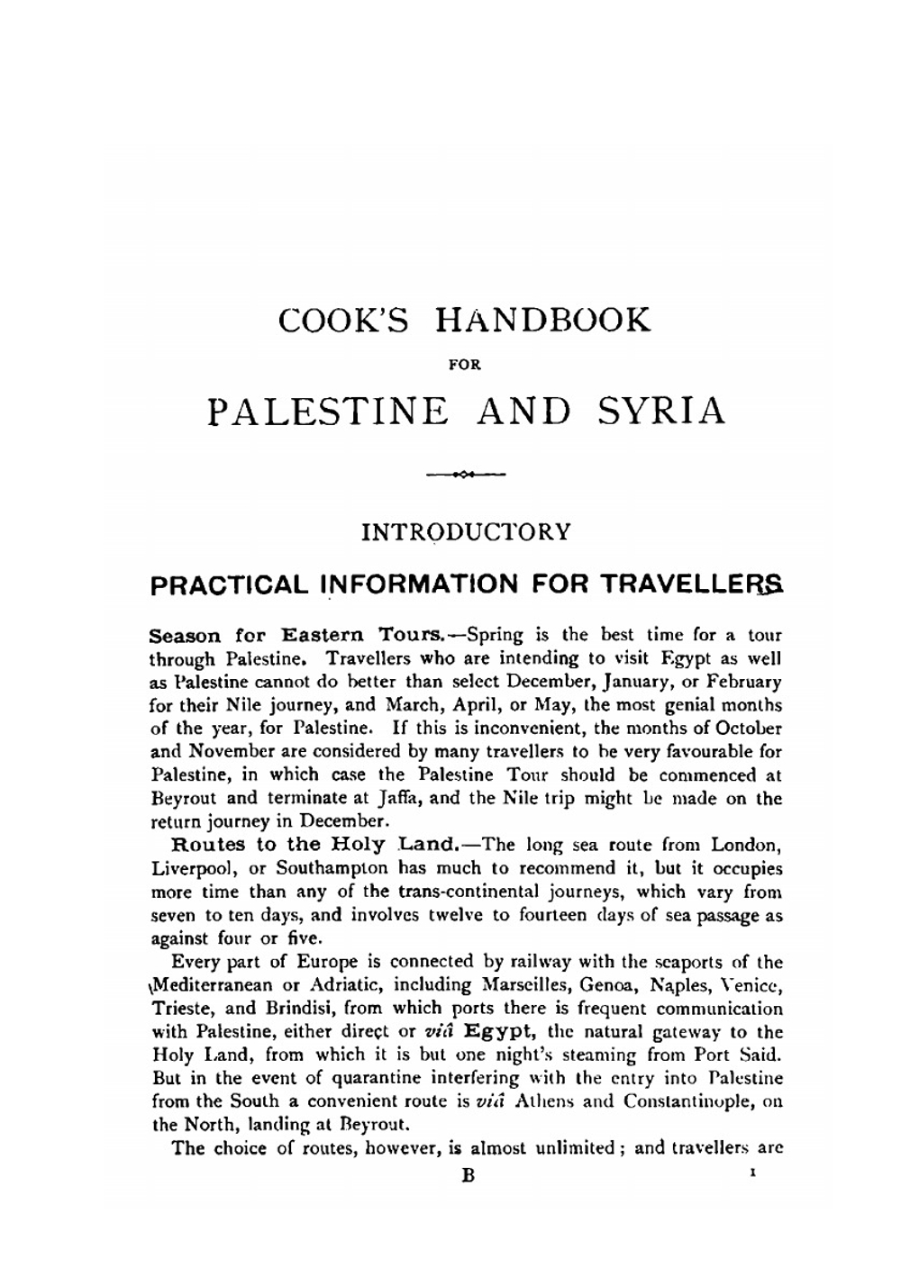 Cook's Handbook for Palestine and Syria | Thomas Cook