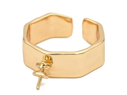 Кольцо-основа "Грани" 7мм, с петелькой (уценка)