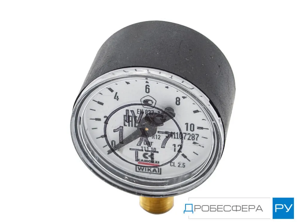 Манометр для компрессора 1 бар (0,1 МПа) радиальный R 1/8" диаметр 39 мм арт. M043-R01