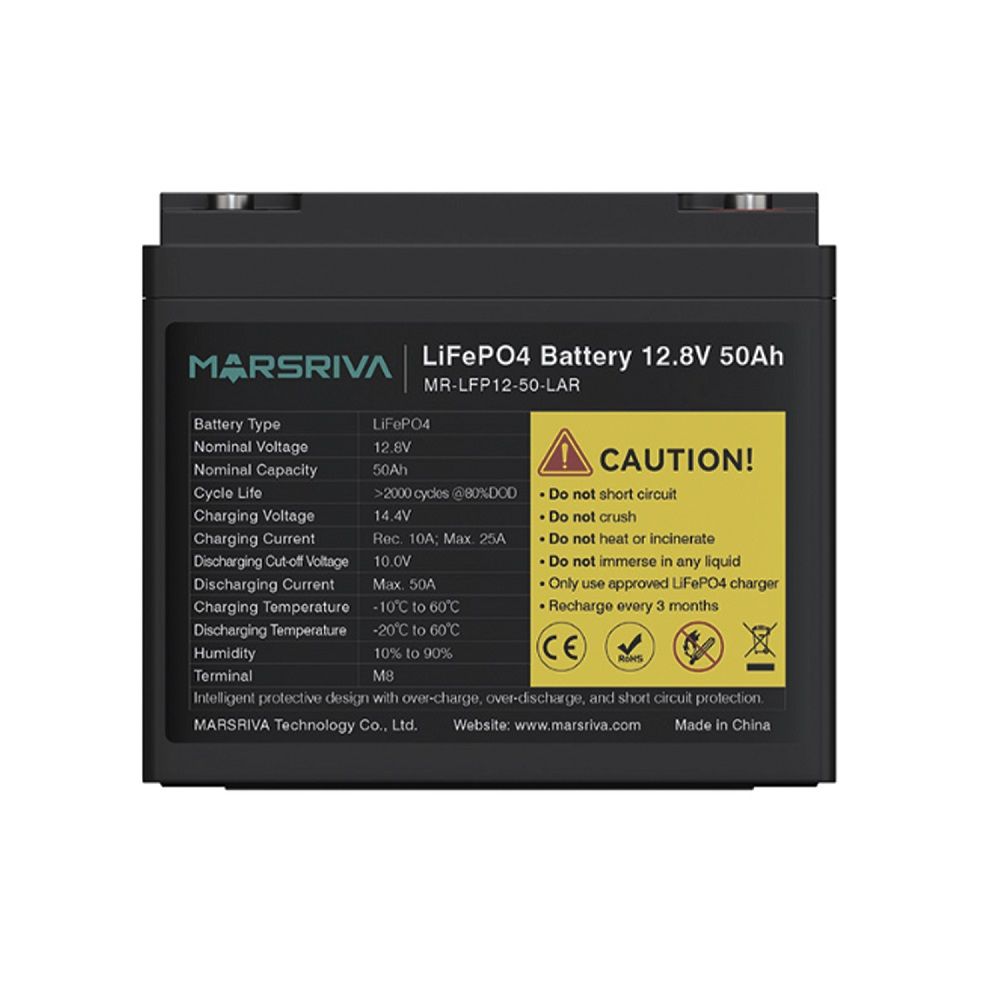 Аккумулятор LiFePO4 MR-LFP12-50-LAR (12В 50А/ч)