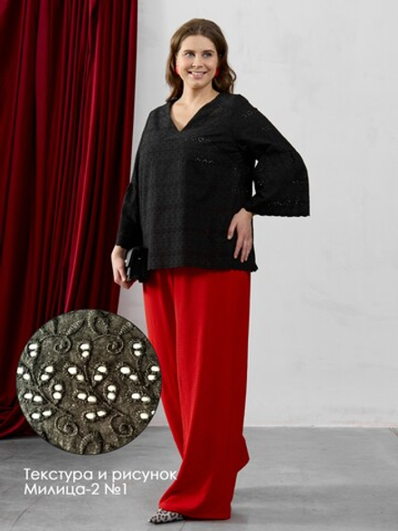 Блузка Милица-2 Виотекс ЧЁРНЫЙ -1