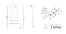ROMANA Доп24 Комплект пристенный. Стойка дополнительная с рукоходом