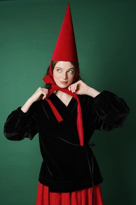 Рубашка на запах из бархата, "Пока часы 12 бьют" ПРЕДЗАКАЗ