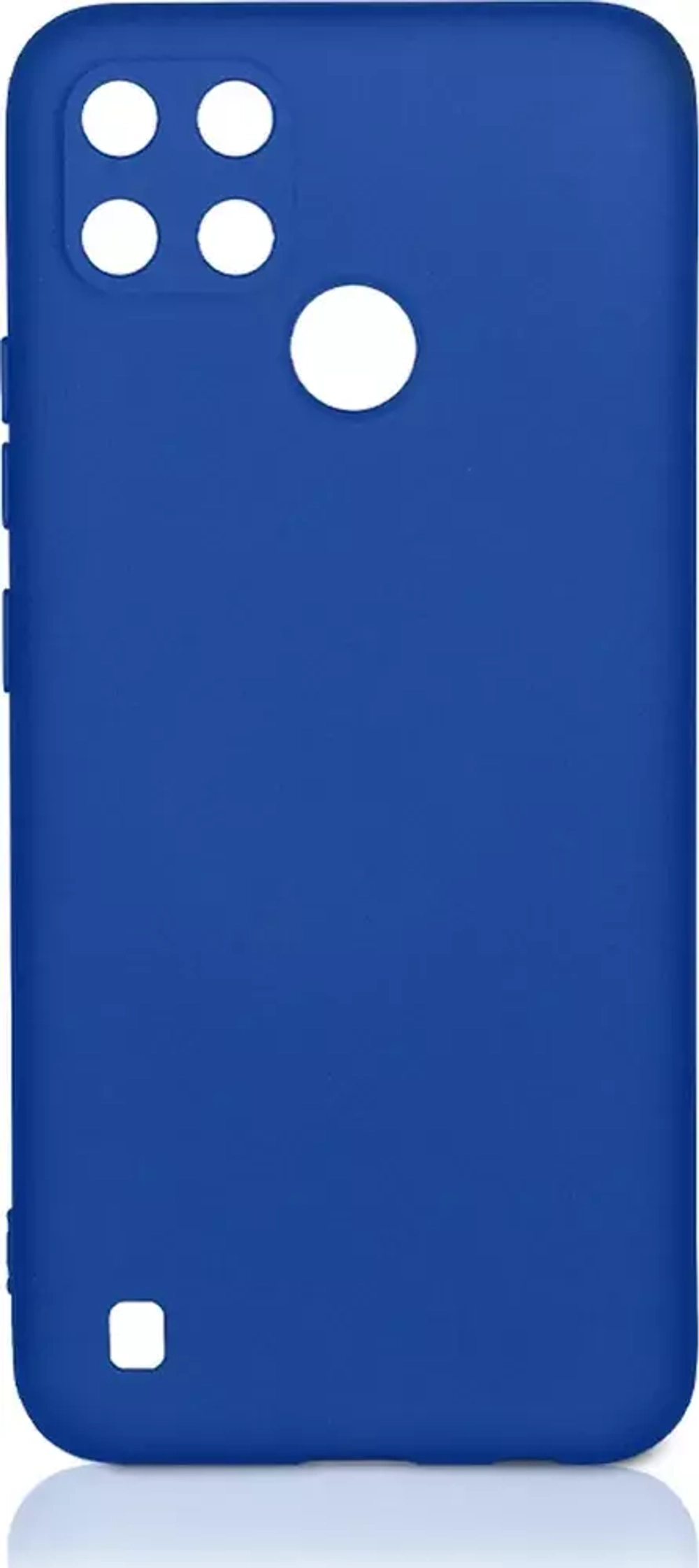 Силиконовый чехол с микрофиброй для Realme C21Y blue DF