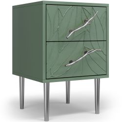 Тумба Арт Колор leaves Стайл Сильвер Зеленый нефрит